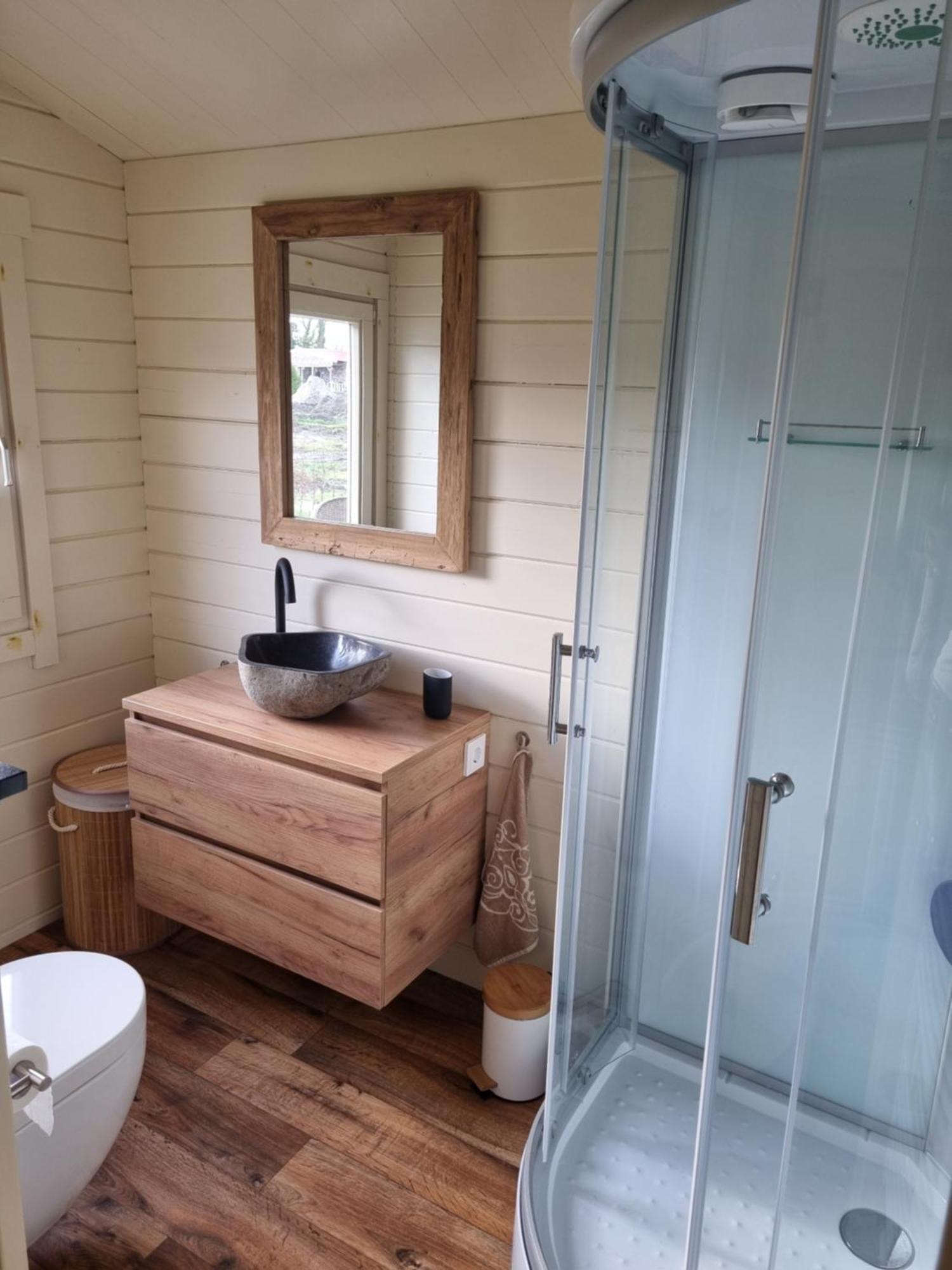 Nieuw - Luxe Blokhut Chalet In Bosrijke Omgeving Anloo Eksteriør billede